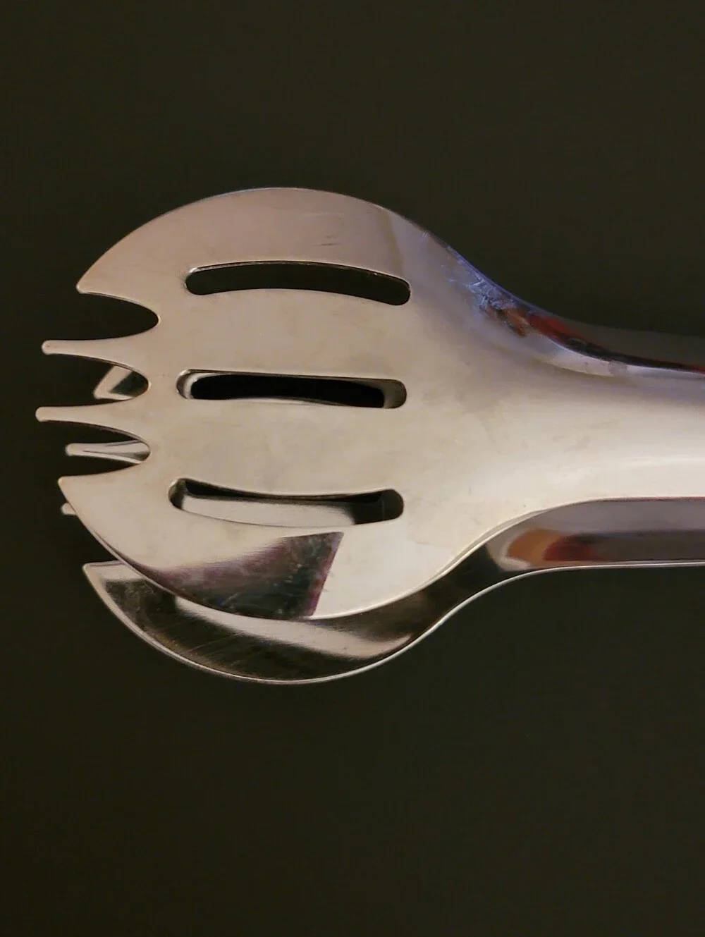 NAPRO Stainless Steel Salad Serving Tongs - Fork And Spoon Combo